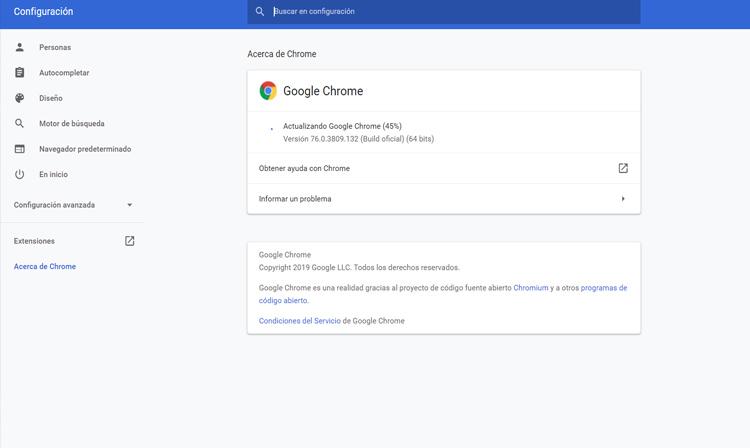 Обновите Google Chrome