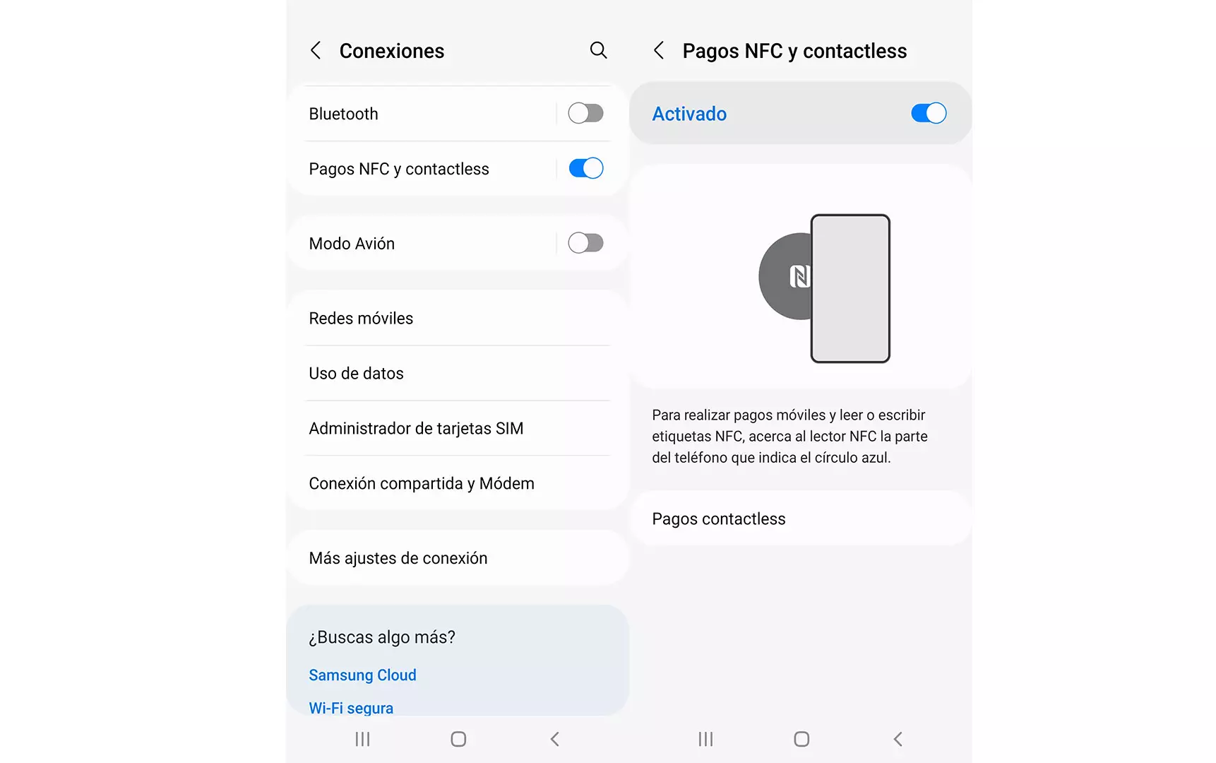 Configurar o NFC no móvil