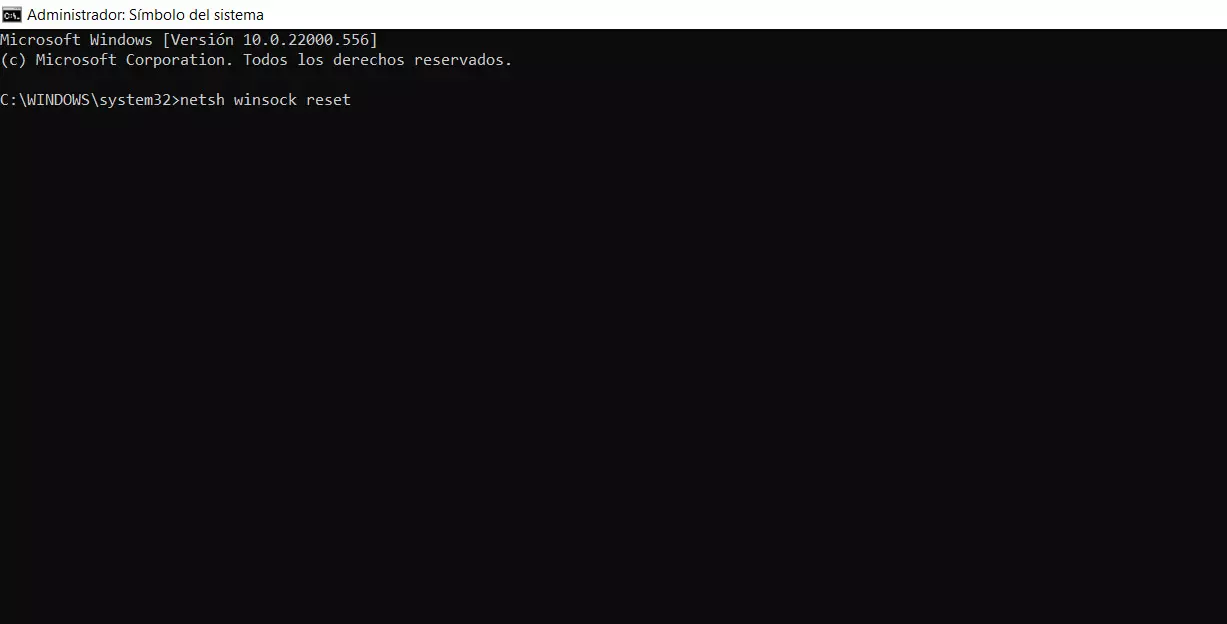 Reiniciar Winsock en Windows