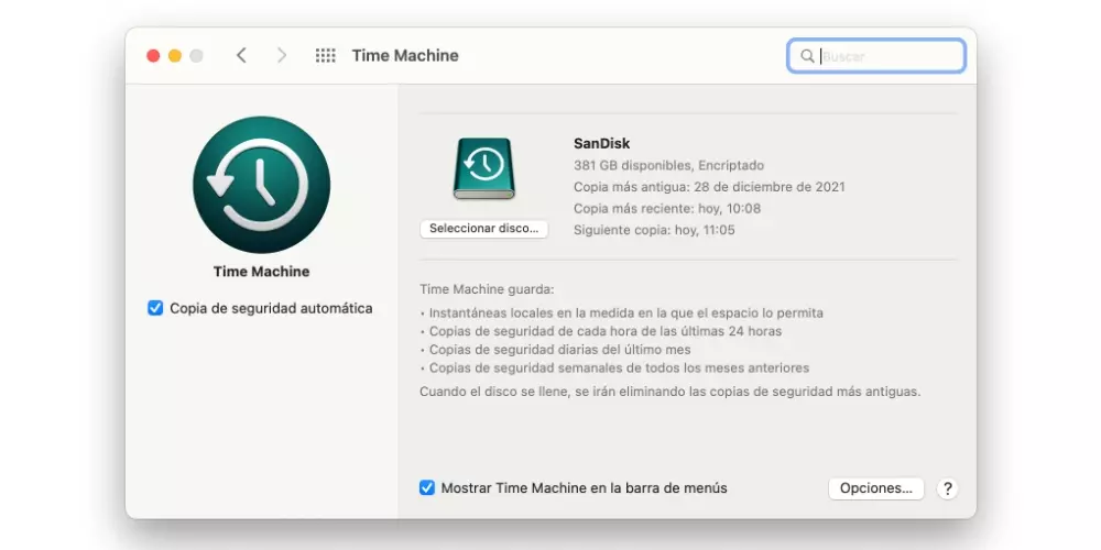 copia seguridad tijdmachine