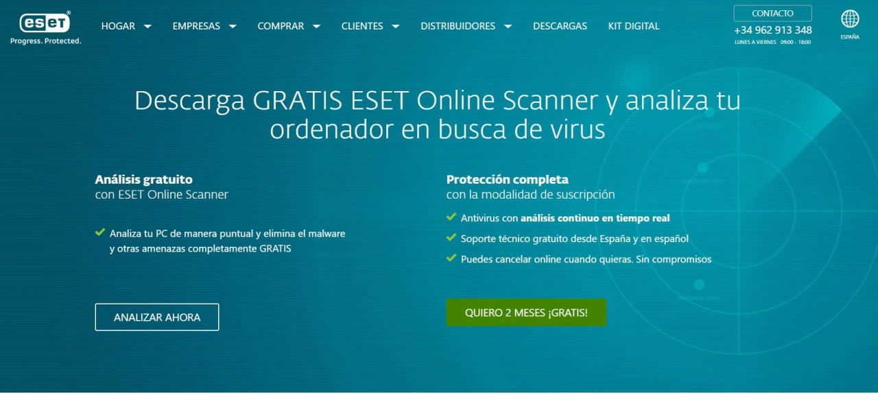 Antivirus online ESET