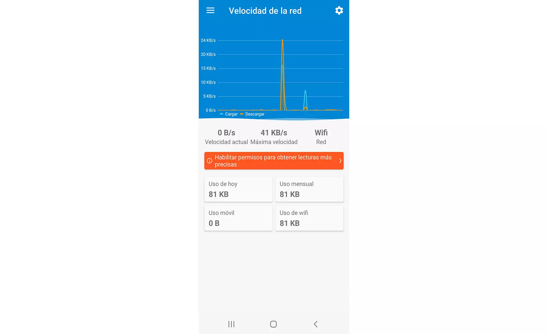 Velocidad de red med Network Speed