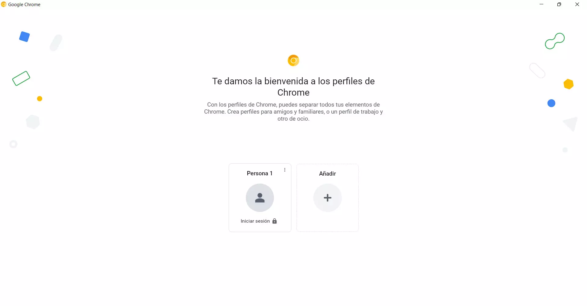 Iniciar sesión en Chrome