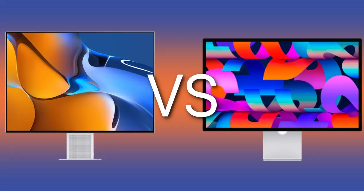 Comparison Huawei MateView vs Apple Studio Display