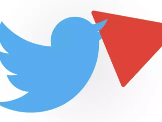 Triangle rouge sur Twitter