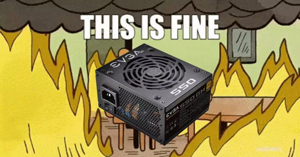 Can the PC power supply burn if there is a problem