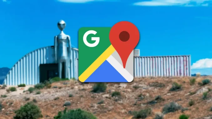 besök Area 51 på Google Maps