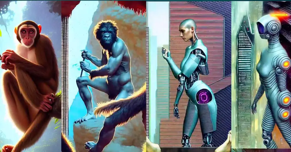 AI-imagined human evolution