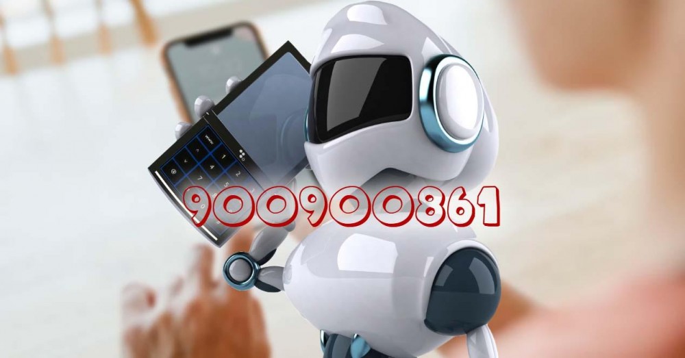 Ein Roboter ruft Sie automatisch von 900900861 an