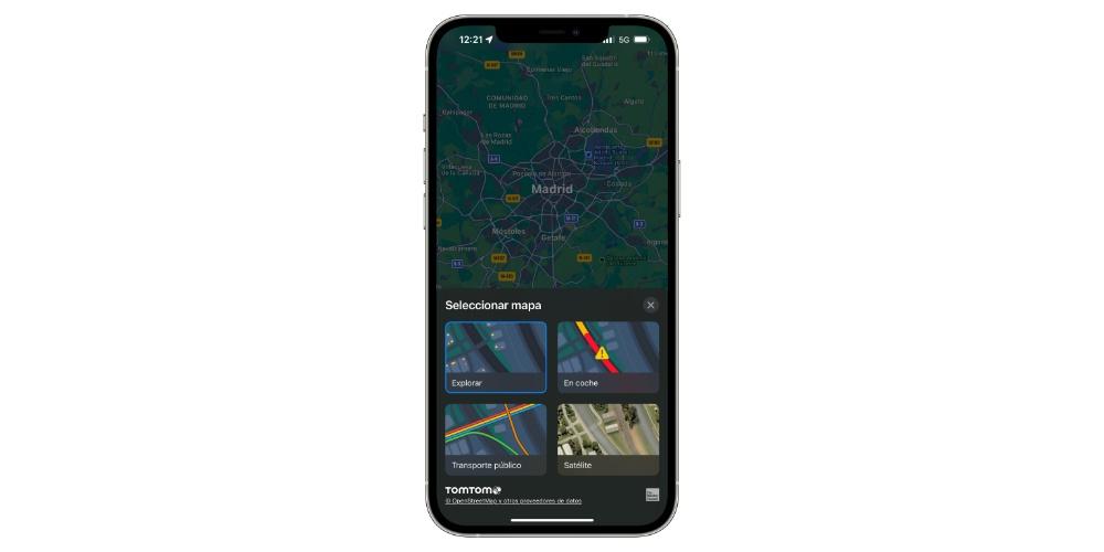 Optionen für Karten von Apple Maps