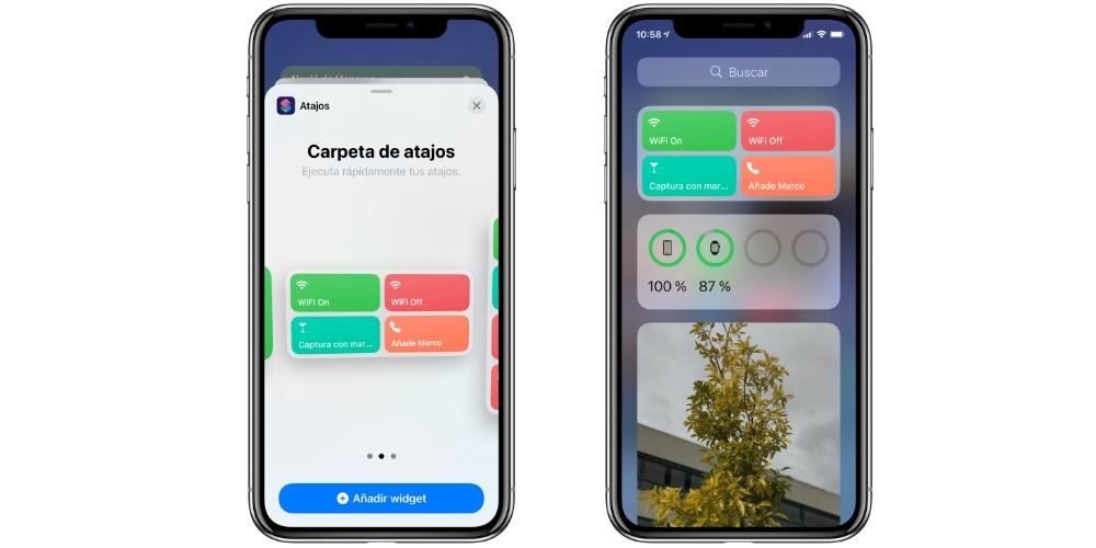 Widget Atajos iPhone iOS