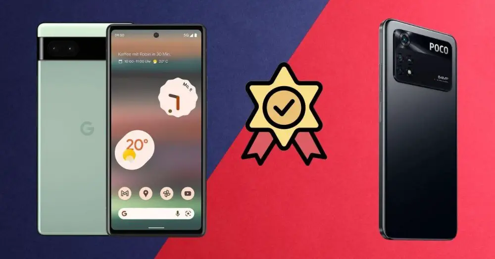 Un Google Pixel o un cellulare POCO