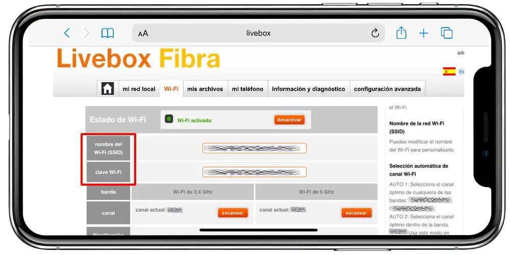 cambia chiave wifi su iphone