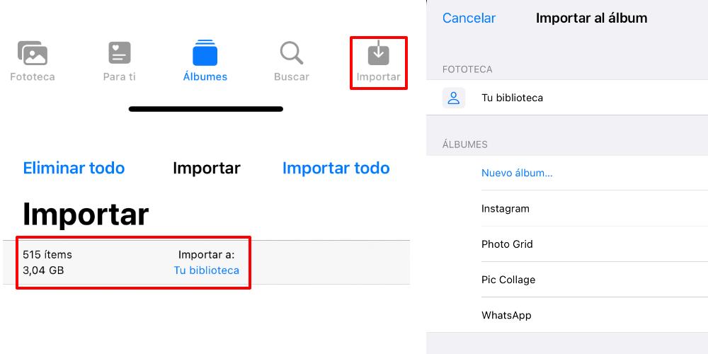 importer archives tarjeta sd en iphone