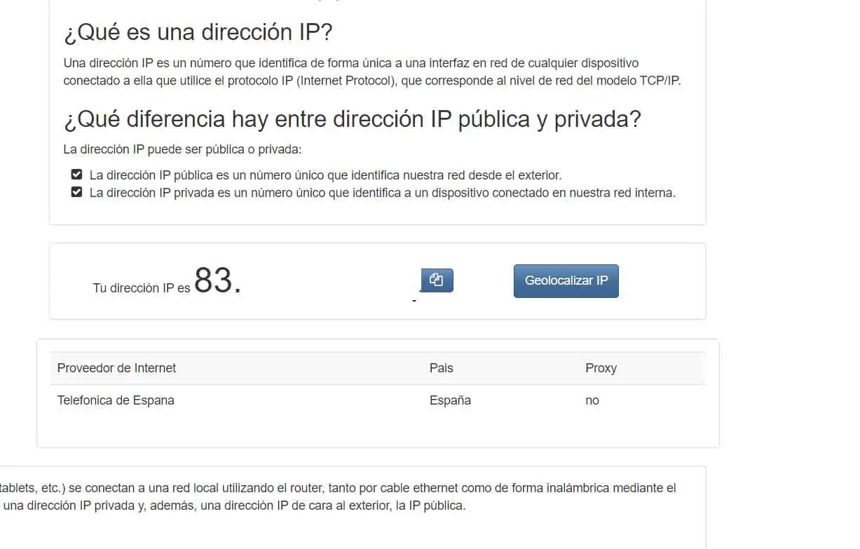 Ver la IP para saber que la VPN funciona