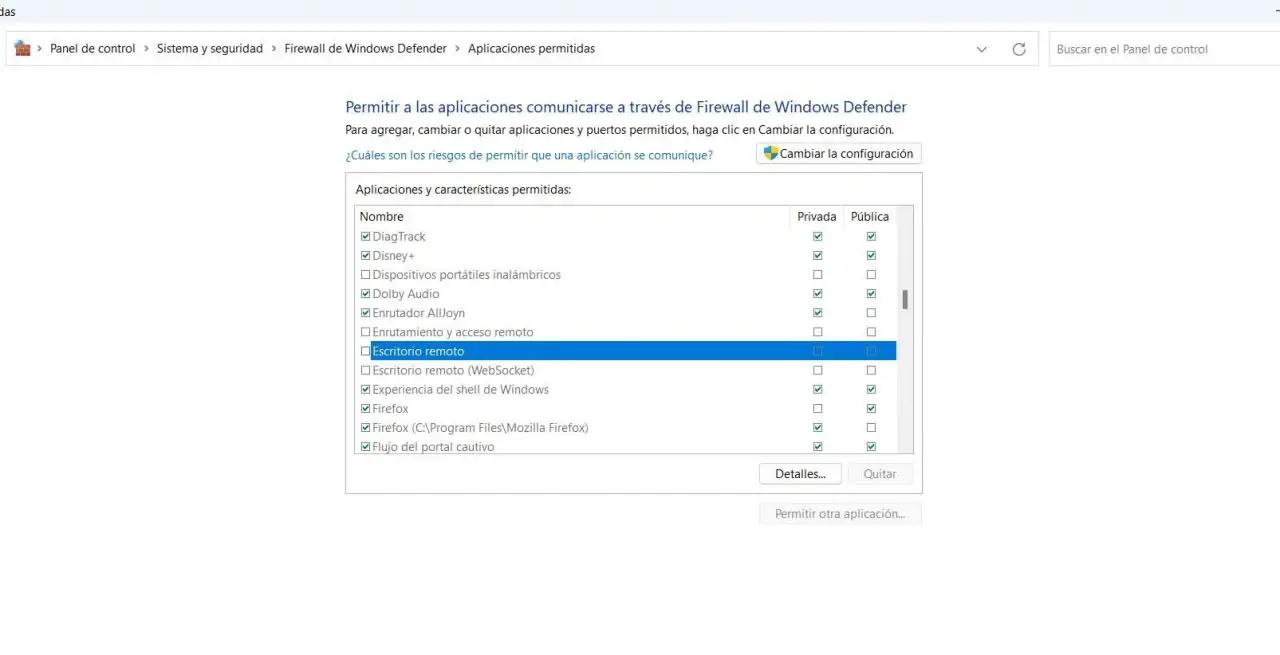 Bloquear el escritorio remoto in der Windows-Firewall