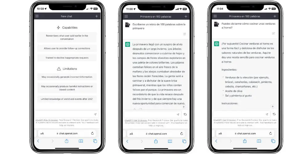 chatgpt iphone hablar