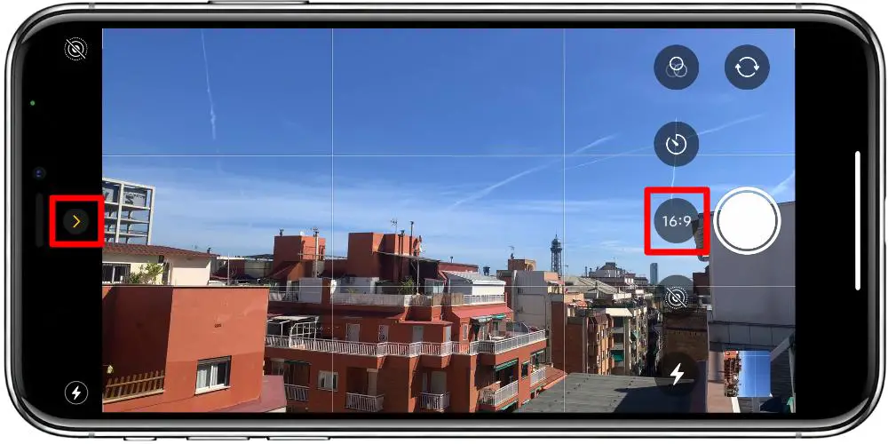 Kamera iphone 16:9