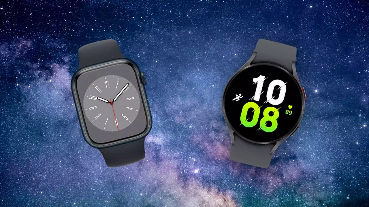 montre apple montre galaxie