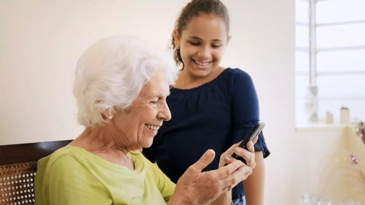 elders using phone