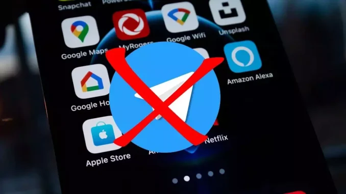 Telegram app blocked