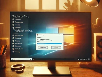 Windows-skrivebord med proceslinjen og ikoner