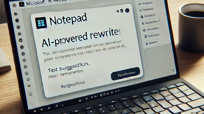 Microsoft Notepad’s AI-powered rewrite