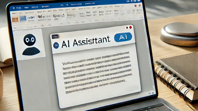 Microsoft Word with an AI-powered assistant