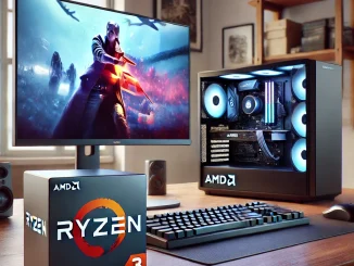 gaming setup highlighting AMD Ryzen's integrated graphics