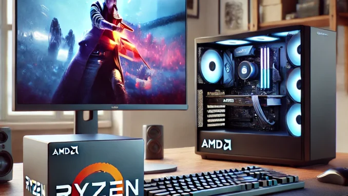 gaming setup highlighting AMD Ryzen's integrated graphics