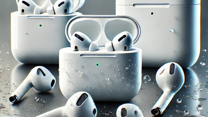 water-resistant AirPods models alongside their cases