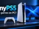 PlayStation 5 and gaming PC beside the headline “AnyPS5: PS5 games on PC